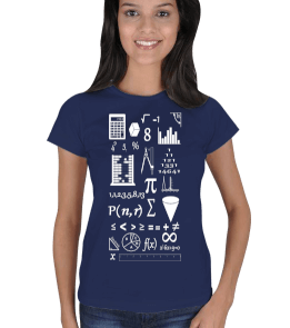Matematiksel Karmaşa koyu b Kadın Tişört