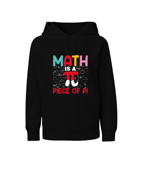 Math Is A Piece Of Pi Siyah Çocuk Unisex Hoodie Kapüşonlu