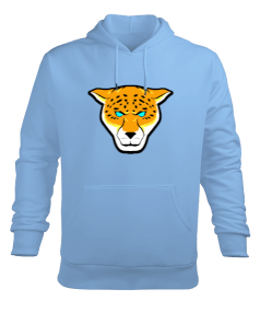 Mavi gözlü benekli puma Erkek Kapüşonlu Hoodie Sweatshirt