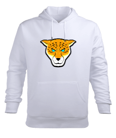 Mavi gözlü benekli puma Erkek Kapüşonlu Hoodie Sweatshirt