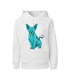 Mavi uzaylı köpek Çocuk Unisex Hoodie Kapüşonlu