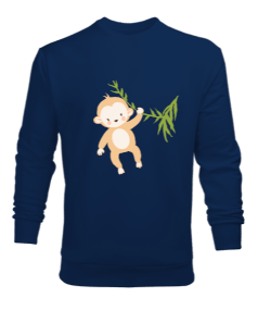 Maymun figürlü Erkek Sweatshirt