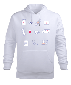 Medical-w Erkek Kapüşonlu Hoodie Sweatshirt