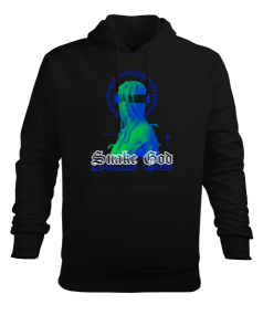 Medusa Snake God Tasarım Baskılı Erkek Kapüşonlu Hoodie Sweatshirt