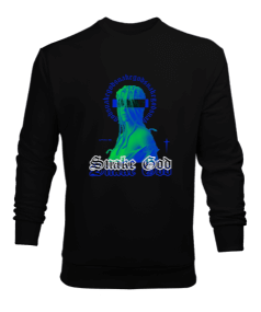 Medusa Snake God Tasarım Baskılı Erkek Sweatshirt