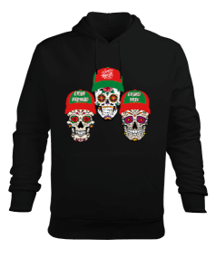 Meksika Üçüz kafatası Erkek Kapüşonlu Hoodie Sweatshirt