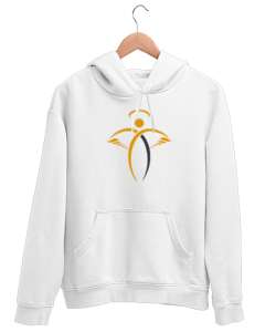 Melek - Angel Beyaz Unisex Kapşonlu Sweatshirt