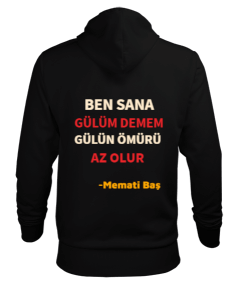 Memati Baş sözlü Erkek Kapüşonlu Hoodie Sweatshirt