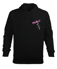 Meov Pati Black and Pink Girl Erkek Kapüşonlu Hoodie Sweatshirt