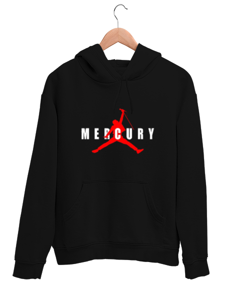 Tisho - Mercury Queen Siyah Unisex Kapşonlu Sweatshirt