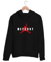 Mercury Queen Siyah Unisex Kapşonlu Sweatshirt - Thumbnail