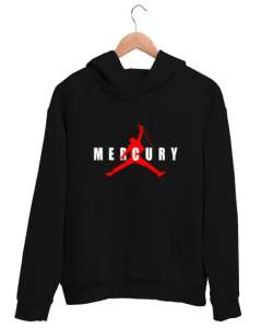 Mercury Queen Siyah Unisex Kapşonlu Sweatshirt