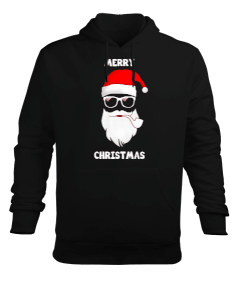 Merry Christmas Baskılı Erkek Kapüşonlu Hoodie Sweatshirt