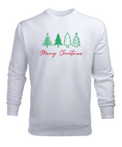  MERRY CHRISTMAS- MUTLU YILLAR Beyaz Erkek Sweatshirt