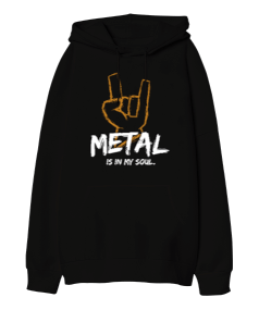 Metal in My Soul Oversize Unisex Kapüşonlu Sweatshirt