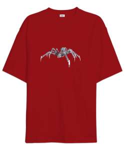 Metal Örümcek - Metal Spider Kırmızı Oversize Unisex Tişört