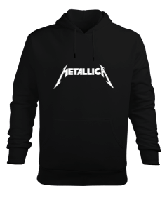 Metallica Heavy Metal Tasarım Baskılı Siyah Erkek Kapüşonlu Hoodie Sweatshirt