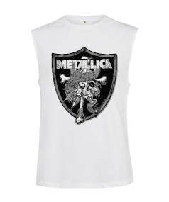 Metallica Rock Baskılı Kesik Kol Unisex Tişört