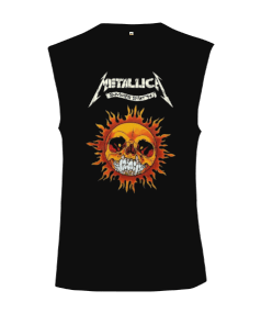 Metallica Rock Tasarım Baskılı Kesik Kol Unisex Tişört