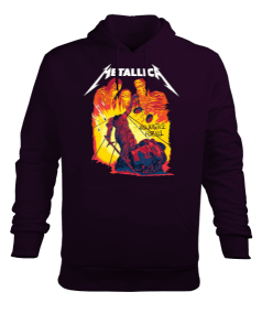 Metallica Tasarım Baskılı Erkek Kapüşonlu Hoodie Sweatshirt