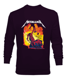 Metallica Tasarım Baskılı Erkek Sweatshirt