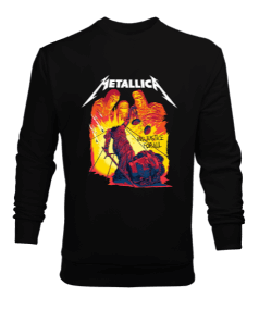 Metallica Tasarım Baskılı Erkek Sweatshirt