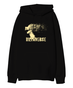 Metaverse Oversize Unisex Kapüşonlu Sweatshirt