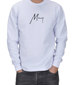 MEVY X4 BEYAZ ERKEK SWEATSHIRT