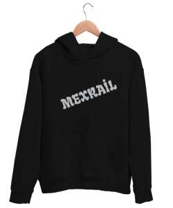 mexrail Siyah Unisex Kapşonlu Sweatshirt