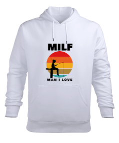 MILF tasarım Erkek Kapüşonlu Hoodie Sweatshirt