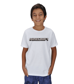 Minecraft Çocuk Kısa Kol Tişört Çocuk Unisex