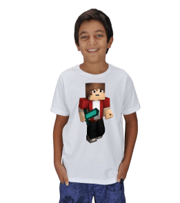 Minecraft Çocuk T-Shirt Çocuk Unisex