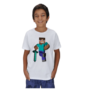 Minecraft Çocuk Tişört Çocuk Unisex