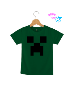 Minecraft Creeper Çocuk Unisex Tshirt Çocuk Unisex