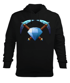 Minecraft Oyun Elmas Kazma Erkek Kapüşonlu Hoodie Sweatshirt