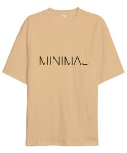 Minimal Camel Oversize Unisex Tişört