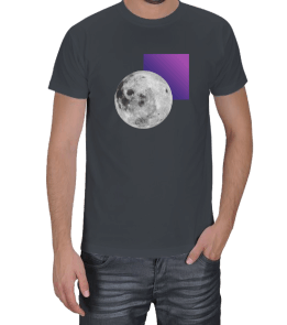 minimal moon Erkek Tişört