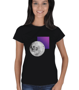 minimal moon Kadın Tişört