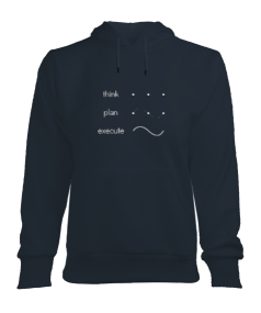 Minimalist Desenli Hoodie Kadın Kapşonlu Hoodie Sweatshirt