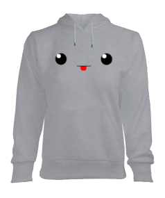 Minimalist Desenli Hoodie Kadın Kapşonlu Hoodie Sweatshirt