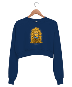 Minion Çizgi Film Dizi Minyon Muz Meyve Kadın Crop Sweatshirt