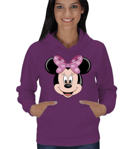 minnie mouse Kadın Kapşonlu