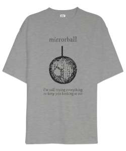 Mirrorball Taylor Swift Folklore Gri Oversize Unisex Tişört