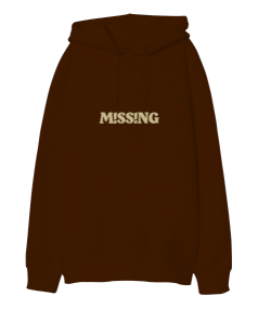 Missing Oversize Unisex Kapüşonlu Sweatshirt