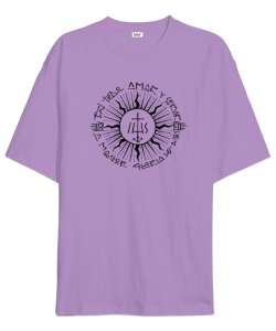 Mitoloji Tarihi Dini Semboller - Religious Symbol Lila Oversize Unisex Tişört