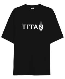 Mitoloji - Titan Siyah Oversize Unisex Tişört