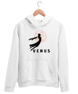 Mitoloji - Venüs Beyaz Unisex Kapşonlu Sweatshirt