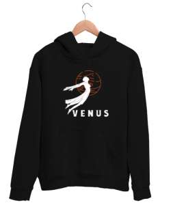 Mitoloji - Venüs Siyah Unisex Kapşonlu Sweatshirt