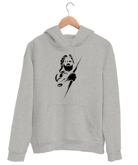 Tisho - Mitoloji - Zeus Gri Unisex Kapşonlu Sweatshirt