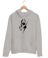 Mitoloji - Zeus Gri Unisex Kapşonlu Sweatshirt - Thumbnail